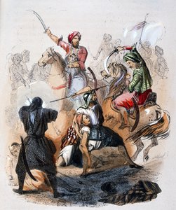 Ibrahim Pacha sul campo di battaglia, durante la campagna contro i wahhabiti da Jean Adolphe Beauce
