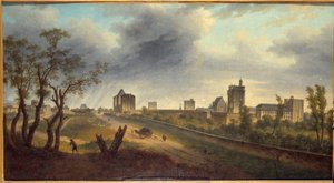 Vista del castello di Vincennes da Jean Adrien Guignet