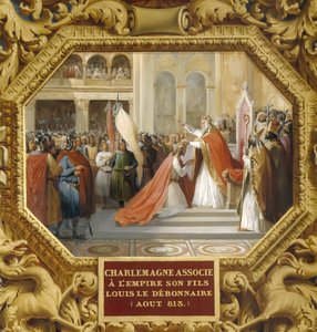Carlo Magno incorona suo figlio Ludovico il Pio nell