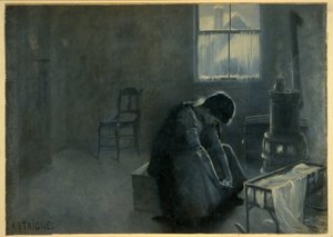 È stato un inverno duro, pub. 1893 da Jean Alexandre Michel Andre Castaigne