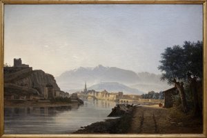 Veduta di Grenoble presa dal Quai de la Graille da Jean Alexis Achard