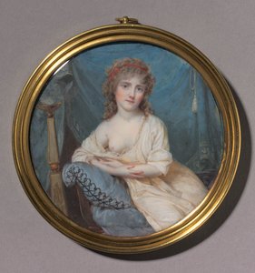 Ritratto di una donna sdraiata su un divano da Jean Antoine Laurent
