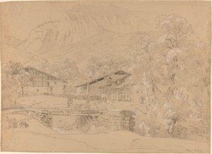 Un villaggio alpino in estate da Jean Antoine Linck