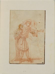 Il medico, un personaggio della commedia italiana, e una donna ... da Jean Antoine Watteau