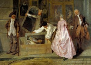 Preparazione del pacco (dettaglio) da Jean Antoine Watteau