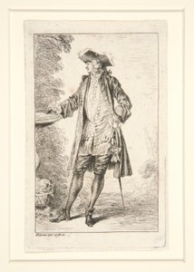 Tavola dalla serie Figures de mode da Jean Antoine Watteau