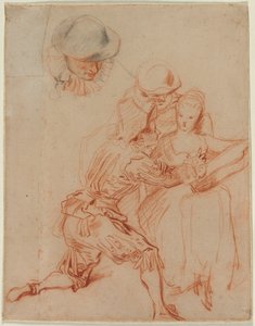 Studio per "Il narratore" (Le Conteur) da Jean Antoine Watteau