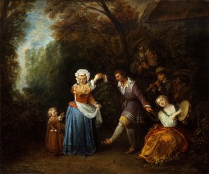 Il ballo country da Jean Antoine Watteau