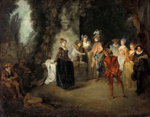 La Commedia Francese, dopo il 1716 da Jean Antoine Watteau