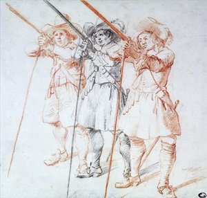 Tre archibugieri, 1712