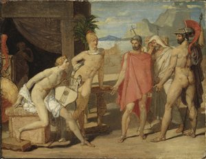 Achille che riceve nella sua tenda gli inviati di Agamennone, 1801 da Jean Auguste Dominique Ingres