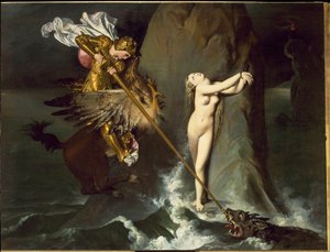 Angelica liberata da Ruggero (da Orlando furioso di Ludovico Ariosto) da Jean Auguste Dominique Ingres