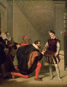 Don Pedro de Toledo (1484-1553) bacia la spada di Enrico IV (1553-1610)