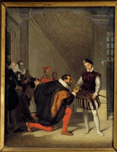 Don Pedro de Toledo, ambasciatore di Filippo II, bacia la spada di Enrico IV (1553-1610). Scala di Enrico II al Louvre. Dipinto di Jean Auguste Dominique Ingres da Jean Auguste Dominique Ingres