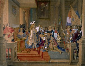 Il maresciallo Berwick riceve da re Filippo V di Spagna l