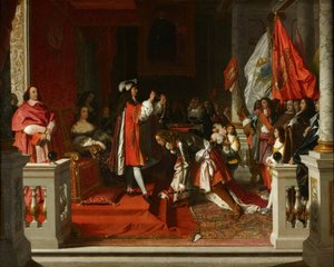 Il Maresciallo Berwick riceve dal Re Filippo V di Spagna l