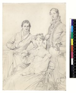 Il signor e la signora Woodhead con il reverendo Henry Comber da giovane, 1816