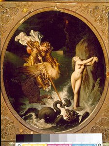 Ruggiero libera Angelica - Illustrazione del X canto dell