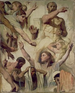 Studi per Il Martirio di San Sinforiano (Santo, Madre e Proconsole), 1833 da Jean Auguste Dominique Ingres