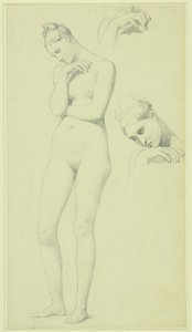 Studi per la figura di Stratonice, 1834-40 circa (matita su carta) da Jean Auguste Dominique Ingres