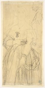 Studio per il vestito e le mani di Madame Moitessier da Jean Auguste Dominique Ingres