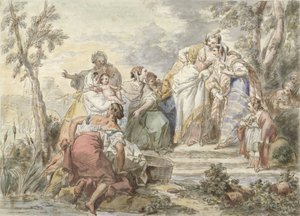 Il ritrovamento di Mosè da Jean Baptist Leprince