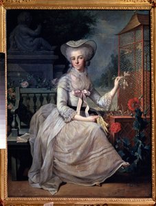 La giovane dama con la gabbia da Jean Baptiste Charpentier