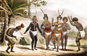 Missione di San Jose: Danza degli indiani sudamericani, Brasile da Jean Baptiste (after) Debret