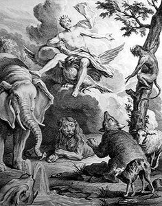 Il portafoglio (incisione) da Jean Baptiste (after) Oudry