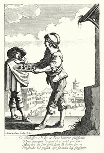 Il venditore di torte (incisione) da Jean Baptiste Alexandre (after) Le Blond
