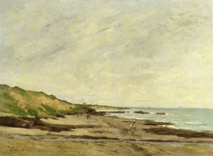 Veduta Costiera con Figure sulla Spiaggia, 1872 da Jean Baptiste Antoine Guillemet