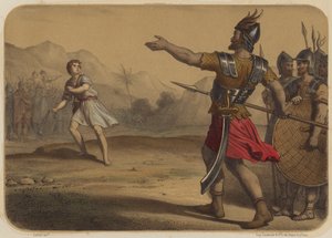 Golia sfida Davide da Jean Baptiste Auguste Leloir