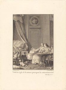 Voilà la règle de la nature, pourquoi la contrariez-vous? da Jean Baptiste Blaise Simonet after Jean Michel Moreau