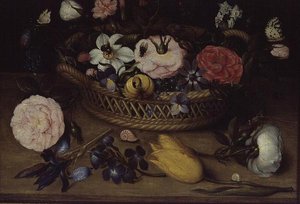 Cesto con fiori da Jean Baptiste Bosschaert