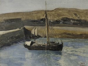 Una barca da pesca, Honfleur, c.1830 da Jean Baptiste Camille Corot