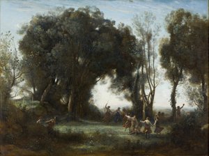 Una mattina. La danza delle ninfe, 1850 da Jean Baptiste Camille Corot