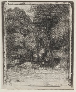 Un souvenir del Bas-Bréau, impressione originale 1858, stampato nel 1921 da Jean Baptiste Camille Corot