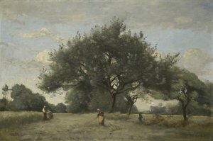 Meli in un campo da Jean Baptiste Camille Corot