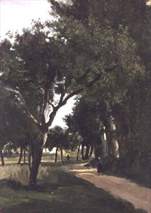 Viale nei boschi, vicino a Chaville, c.1824