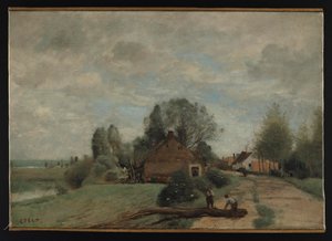 Corot - La Route aux Bûcherons, Arleux-du-Nord, 1871, NMW A 24958 da Jean Baptiste Camille Corot