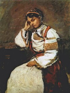 Corot - La zingara sognante, 1865-70 da Jean Baptiste Camille Corot