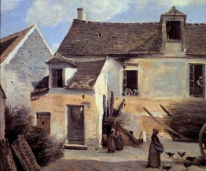 Cortile di una casa contadina vicino a Parigi