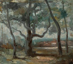 Il grande albero (studio) da Jean Baptiste Camille Corot