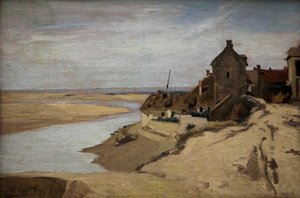 Case dei pescatori a Trouville da Jean Baptiste Camille Corot