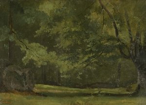 Fontainebleau - nella Foresta, c. 1823-24 da Jean Baptiste Camille Corot