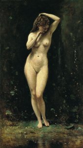 Francese:  Le Bain de Diane (La Fontaine) Il bagno di Diana (La fontana) da Jean Baptiste Camille Corot