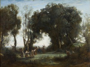 Francese:  Une matinée, la danse des nymphes Un mattino. La danza delle ninfe da Jean Baptiste Camille Corot