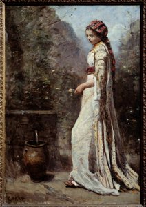 Ragazza greca alla fontana da Jean Baptiste Camille Corot