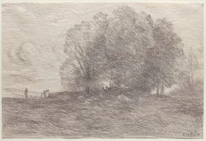 Gruppo di alberi, 1858 da Jean Baptiste Camille Corot