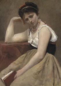 Lettura interrotta, c.1870 da Jean Baptiste Camille Corot